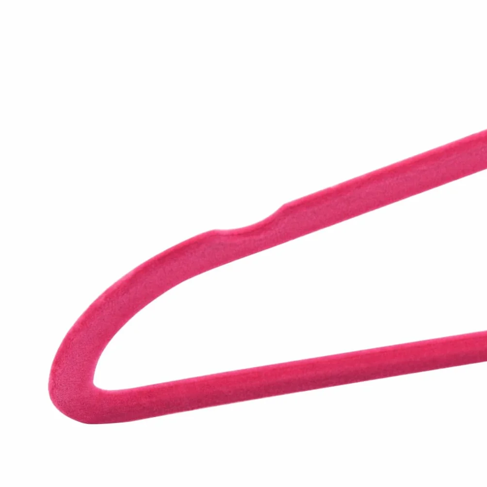 Juego de 20 perchas de terciopelo rosa con gancho giratorio de 360 grados, antideslizante, plástico y metal, 44,5 x 23,5 cm, con barra para pantalones, ahorro de espacio para camisas
