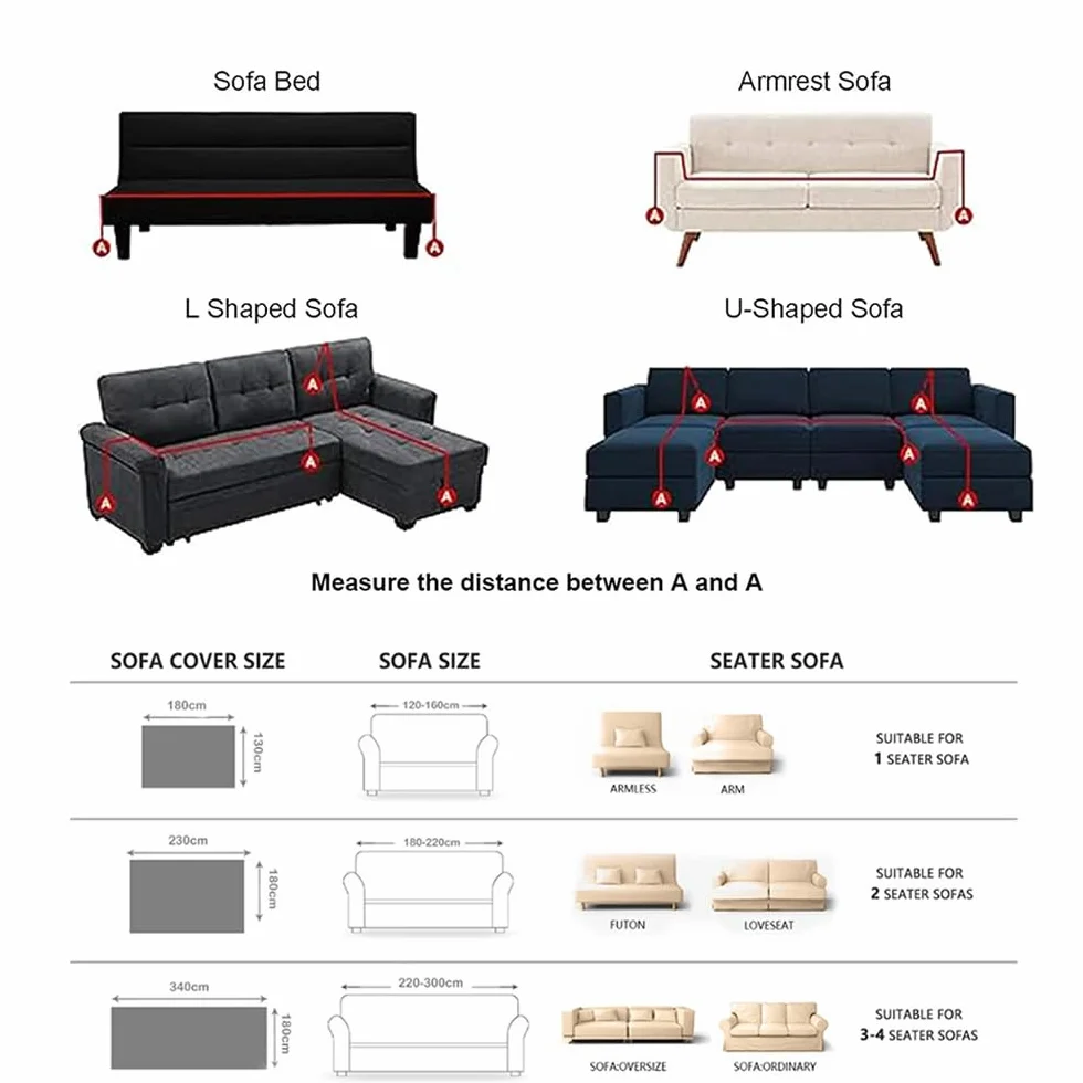 Highdi Funda de Sofá de Chenilla Manta Cubre Sofa Grande para 1 2 3 4 Plazas, Color sólido Mantas Cómoda Cubrecama Protector Sofa Universal para Gatos y Perros Arañazo (180x460cm,Crema)