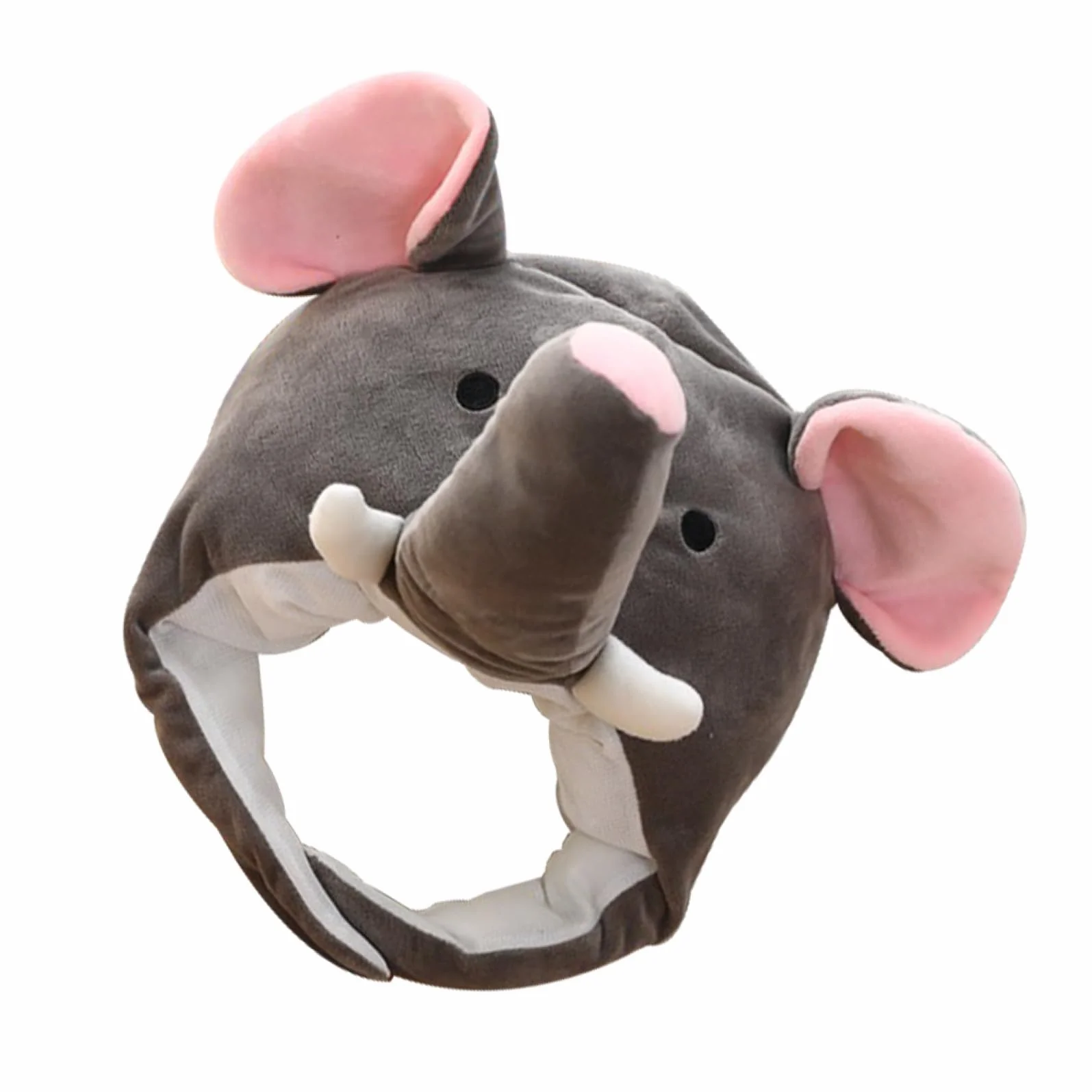 Sombrero para Fiesta Diseño de Elefante en Felpa y Algodón Pp, Práctico y Decorativo para Carnaval y Actuaciones de Baile