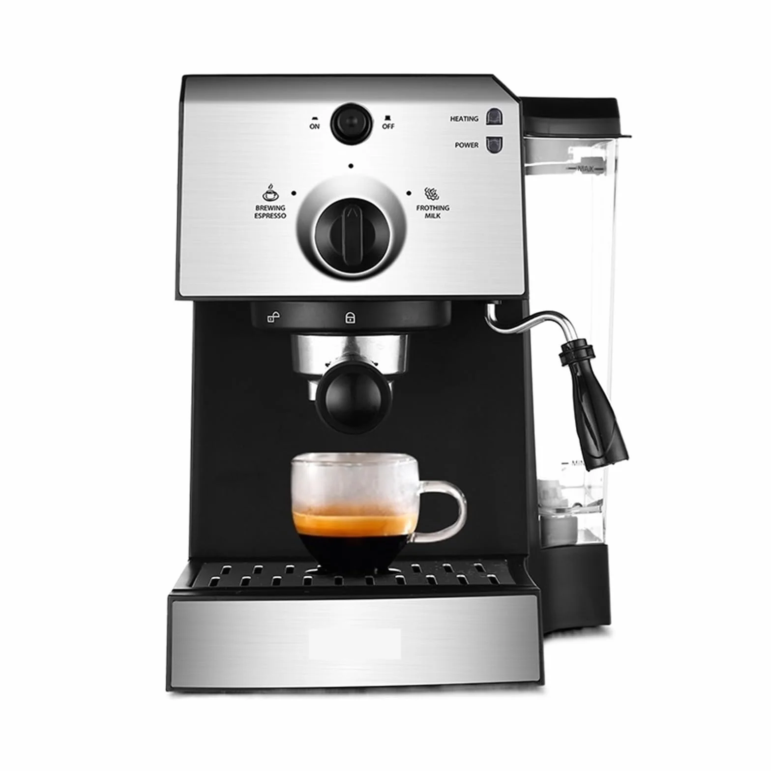 Cafetera de 15 Bares para Espresso, Capuchino Calentamiento rápido con vaporizador Leche