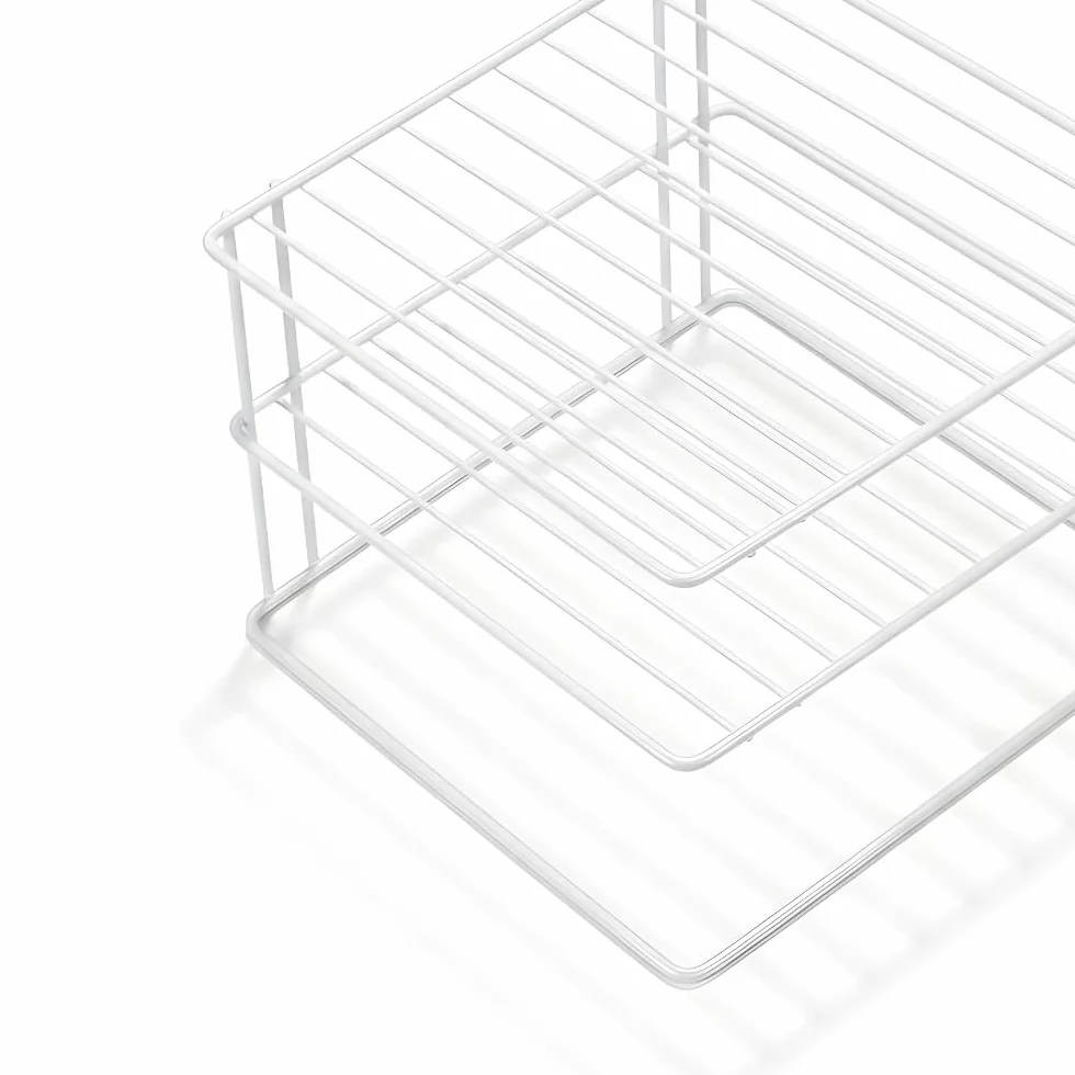 Metaltex Armario esquinero Silos 2 niveles 25x25x19 cm blanco 3 alturas