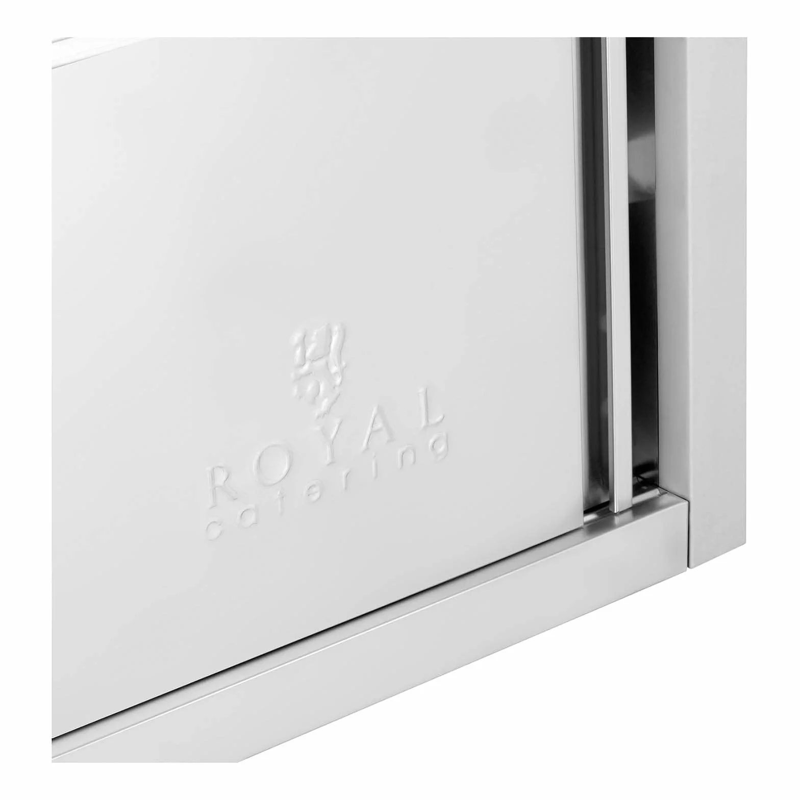 Royal Catering Armario de Pared Mueble en Acero Inoxidable RCAT-120/40/50-C (1200 x 400 x 500 mm, Material de Montaje Incluido, Acero Inoxidable)