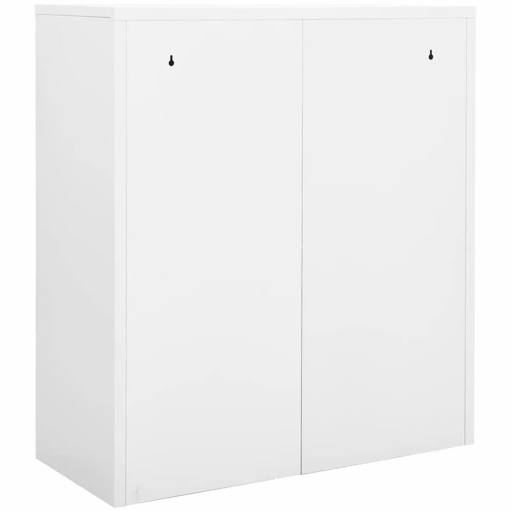 Armario de Taquilla Armario de Oficina Armario metálico Armario de Garaje de Oficina con cajones, para Oficina, Garaje-Blanco-90 x 40 x 102 cm