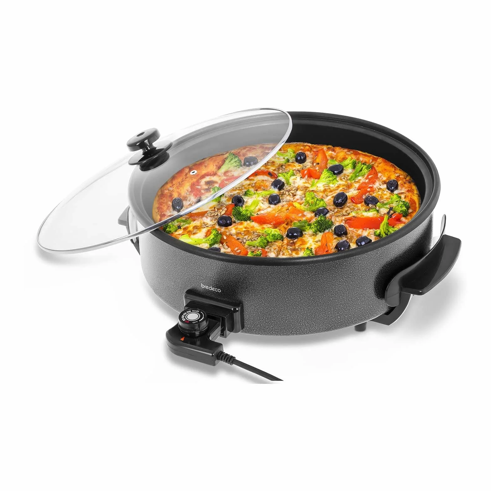BCPP 40-9 Paellera Eléctrica Sartén Cazuela (Ø 40 cm, 1400 W, 230 V, 5 Programas 100–250 °C, Altura 9 cm, Teflón)