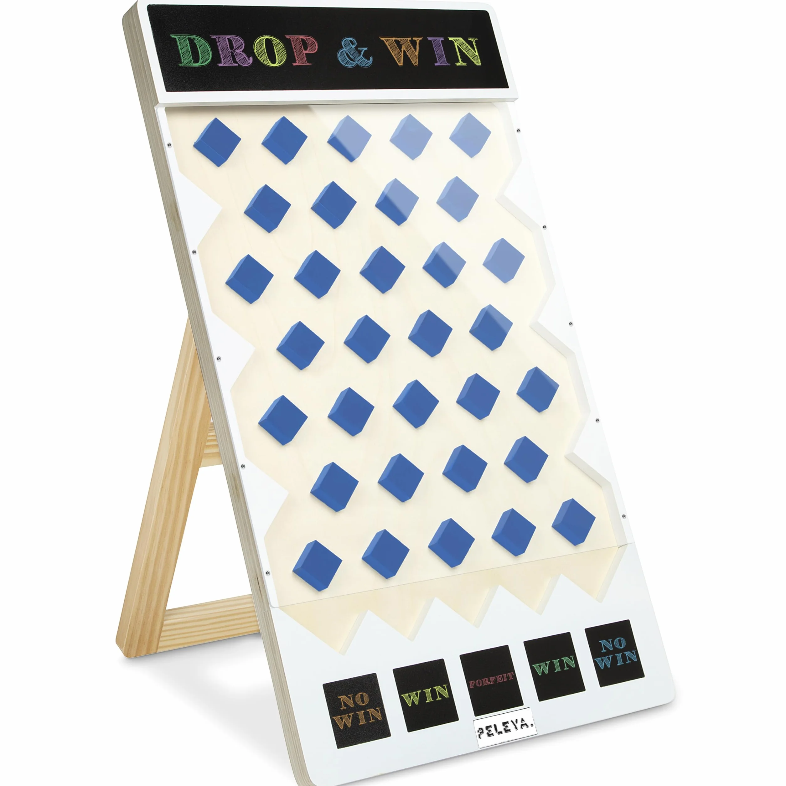 Prize Drop - Juego de discos de madera de 70,6 x 40,4 cm con pizarras de carnaval