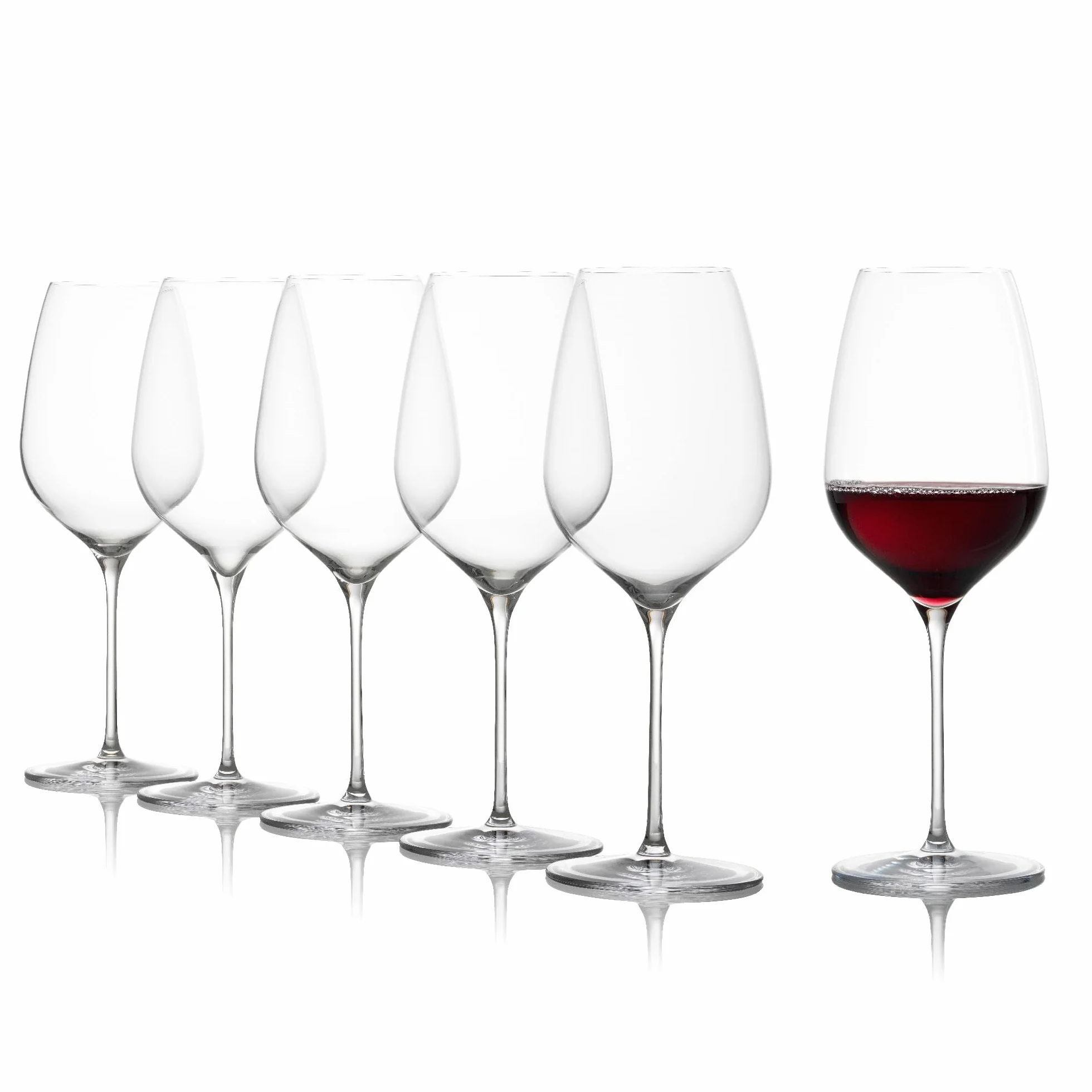 Stölzle Lausitz Juego de 6 copas de vino tinto modernas, elegantes y ligeras