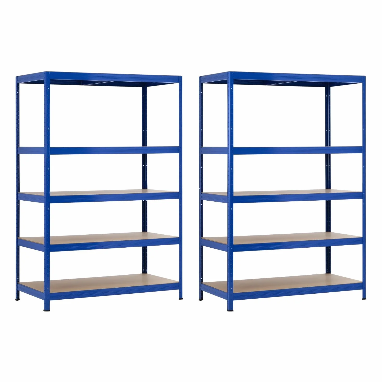 THINIA HOME Pack 2 Estanterías Modulares con 5 Baldas Ajustables 180x120x60cm 1250Kg