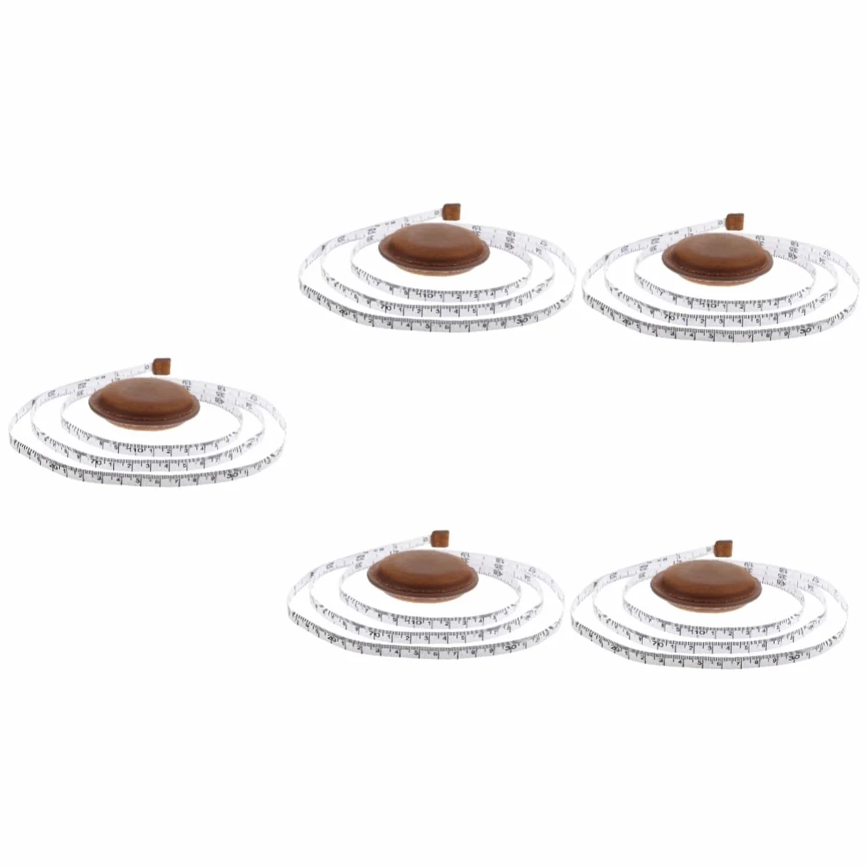 EXCEART 5piezas Cinta Métrica Vintage Para Costura Herramienta De Medición Flexible y Para Medidas Del Cuerpo y Telas Portátil y Ligera