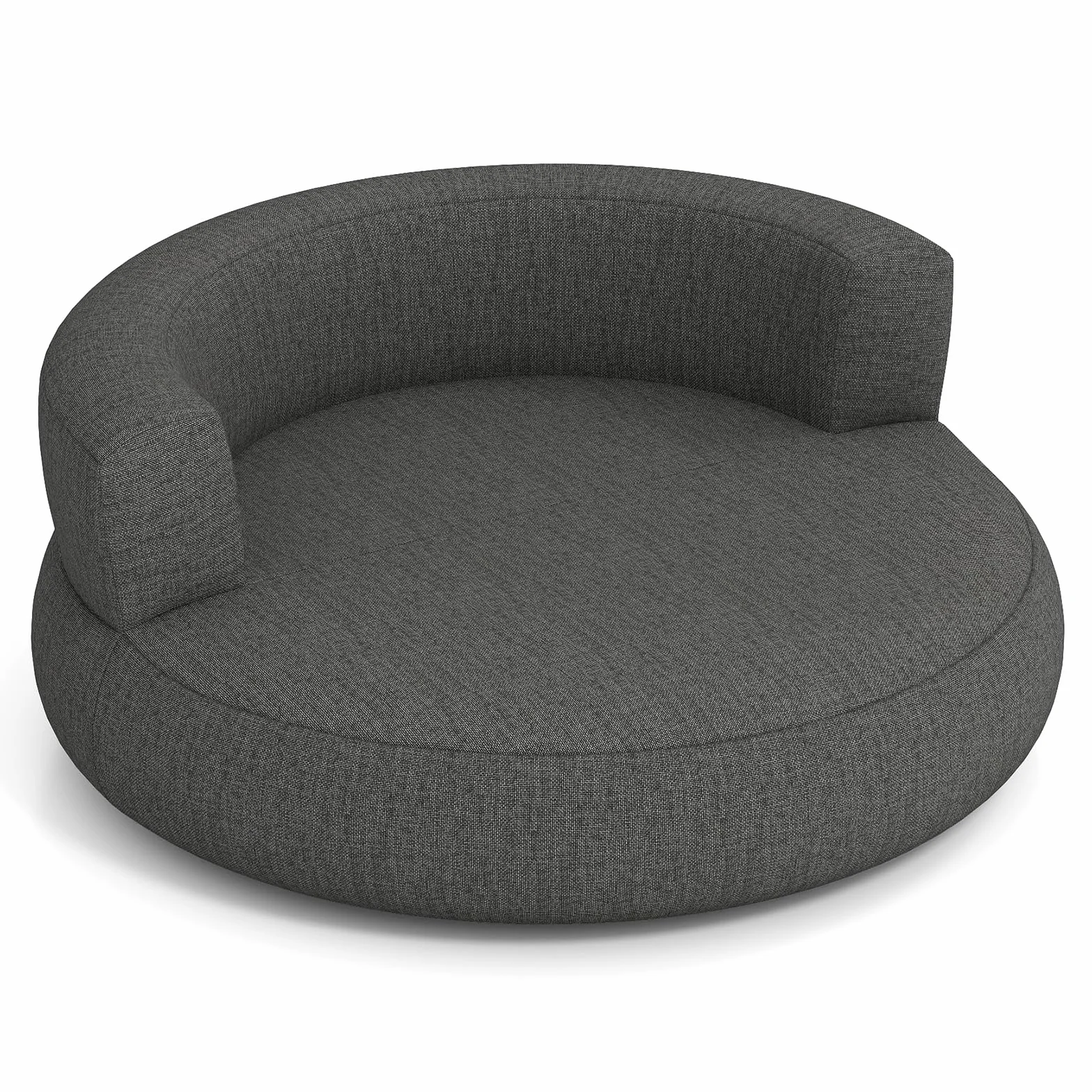 COSTWAY Sofá Hinchable XL, 160 x 164 x 61,5 cm, Sofá Cama Redonda Inflable con Funda Desmontable, Zona Espaciosa y Reposabrazos Amplios, Sillón Hinchable para Salón, Dormitorio, Oficina (Gris)