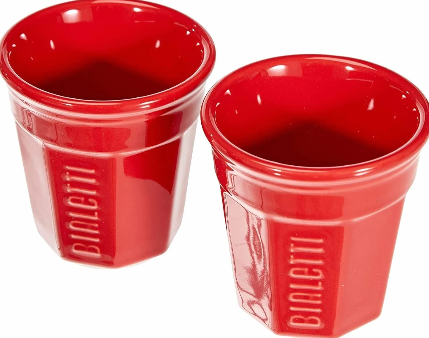 Bialetti - Mini Express Kandisky: Set con Cafetera 2 Tazas (90 Ml) + 2 Tazas, Rojo, Aluminio