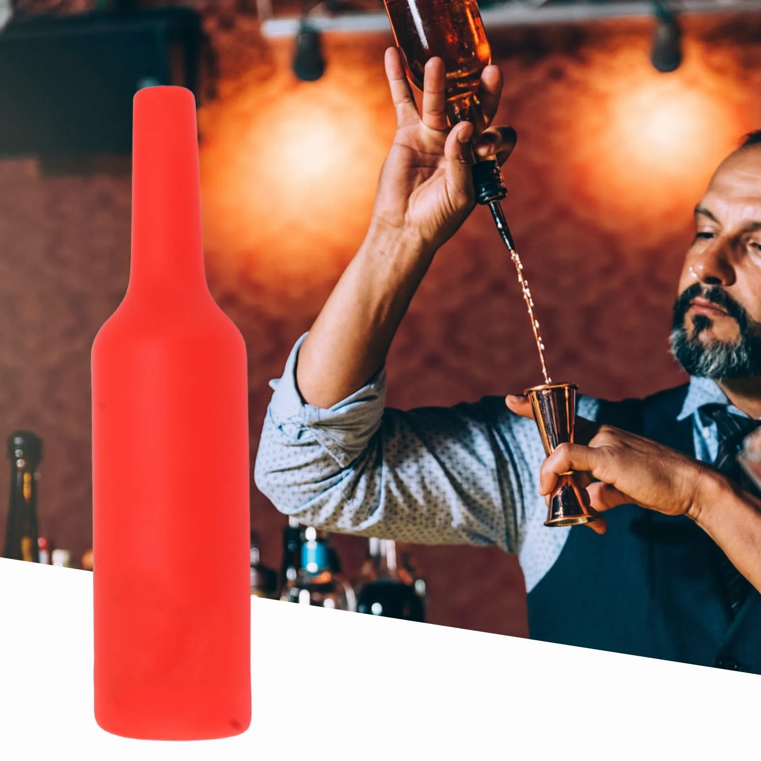 Pyhodi Flair Bottle Juego de Botellas de Práctica para Camarero, Silicona Suave Resistente a Caídas