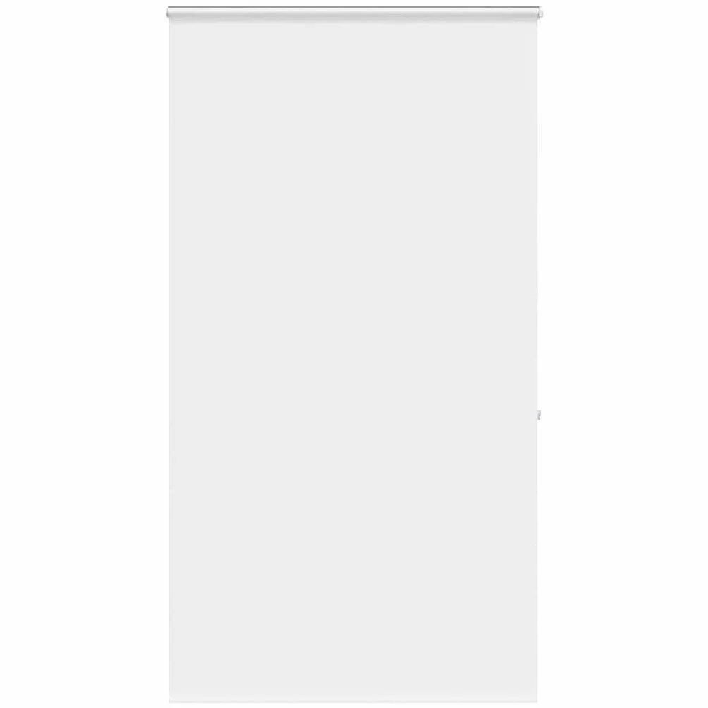Cortina de ducha enrollable con casete, 130 x 240 cm, ancho de tela de 126 cm, de PEVA impermeable, riel de aluminio, ahorra espacio, con conector de cadena, color blanco, para cuarto de baño