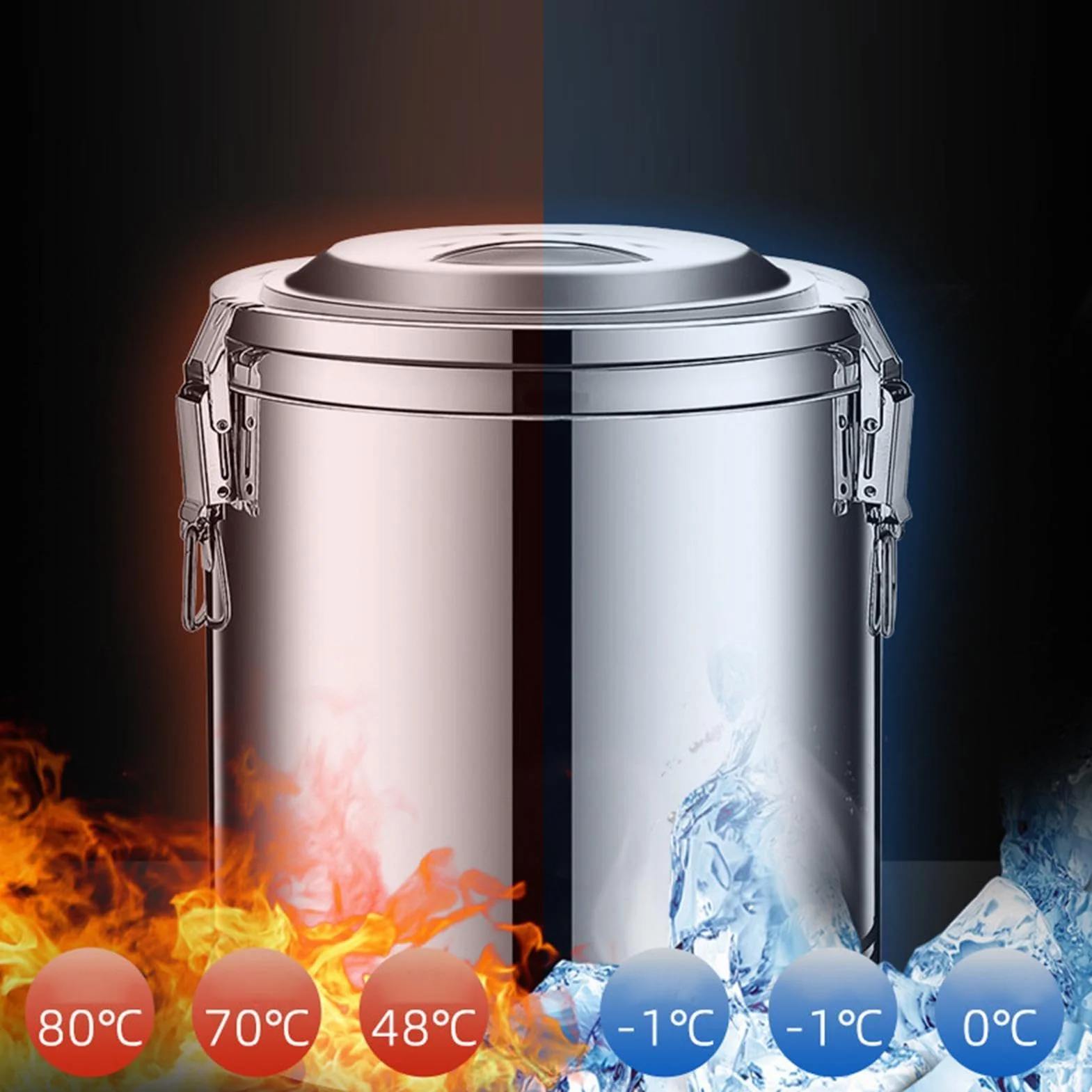 Dispensador De Bebidas Acero Inoxidable Aislado Grande | Dispensador Grande de Bebidas Frías y Calientes Para Café Té Limonada Caliente Y Frío Hogar Picnic