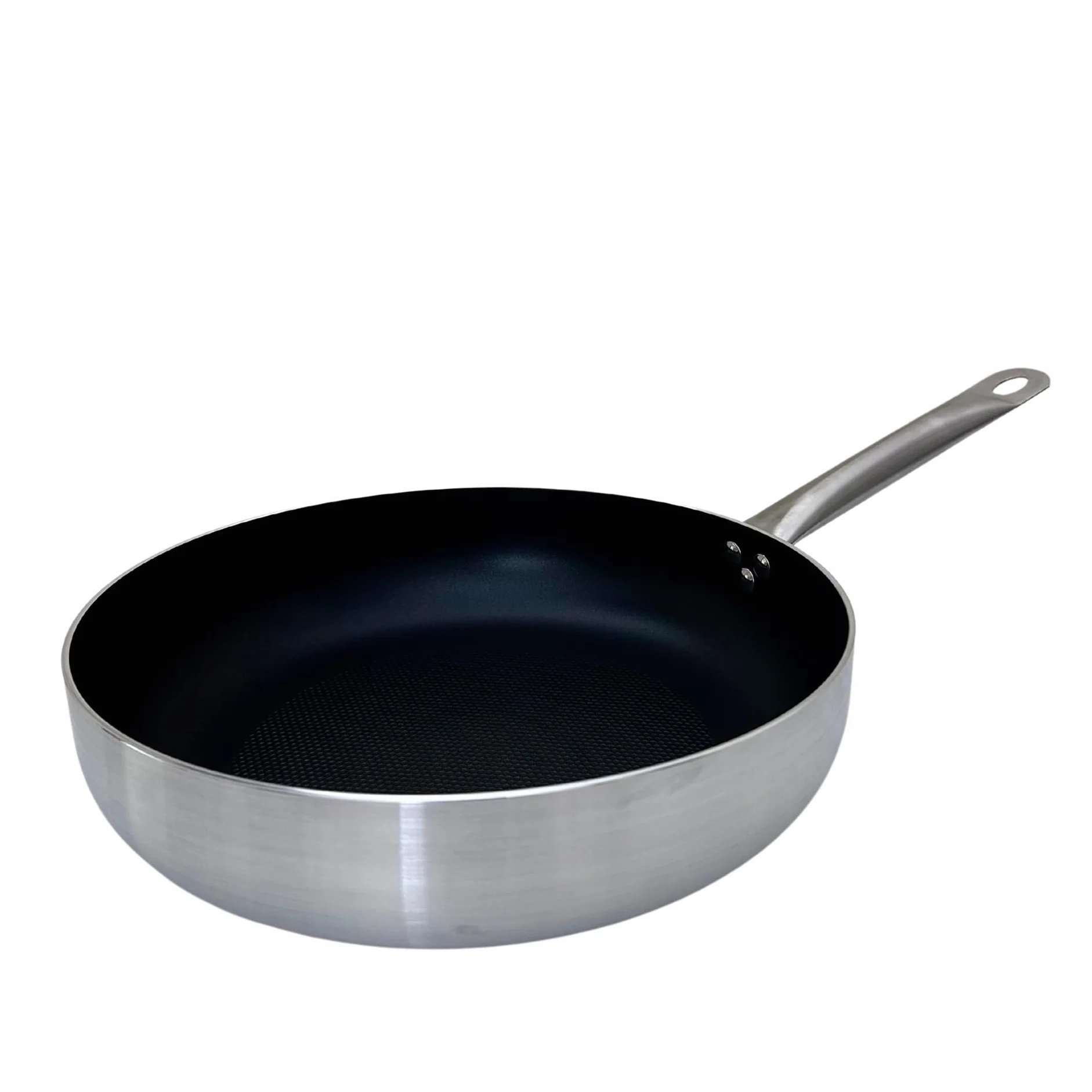 FMprofessional Sartén Profunda Antiadherente 32 cm, Revestimiento Antiadherente ILAG Essential Doble Capa, Alta Conductividad Térmica, Ligera y Resistente a la Corrosión, 32x7,8 cm, 1 ud