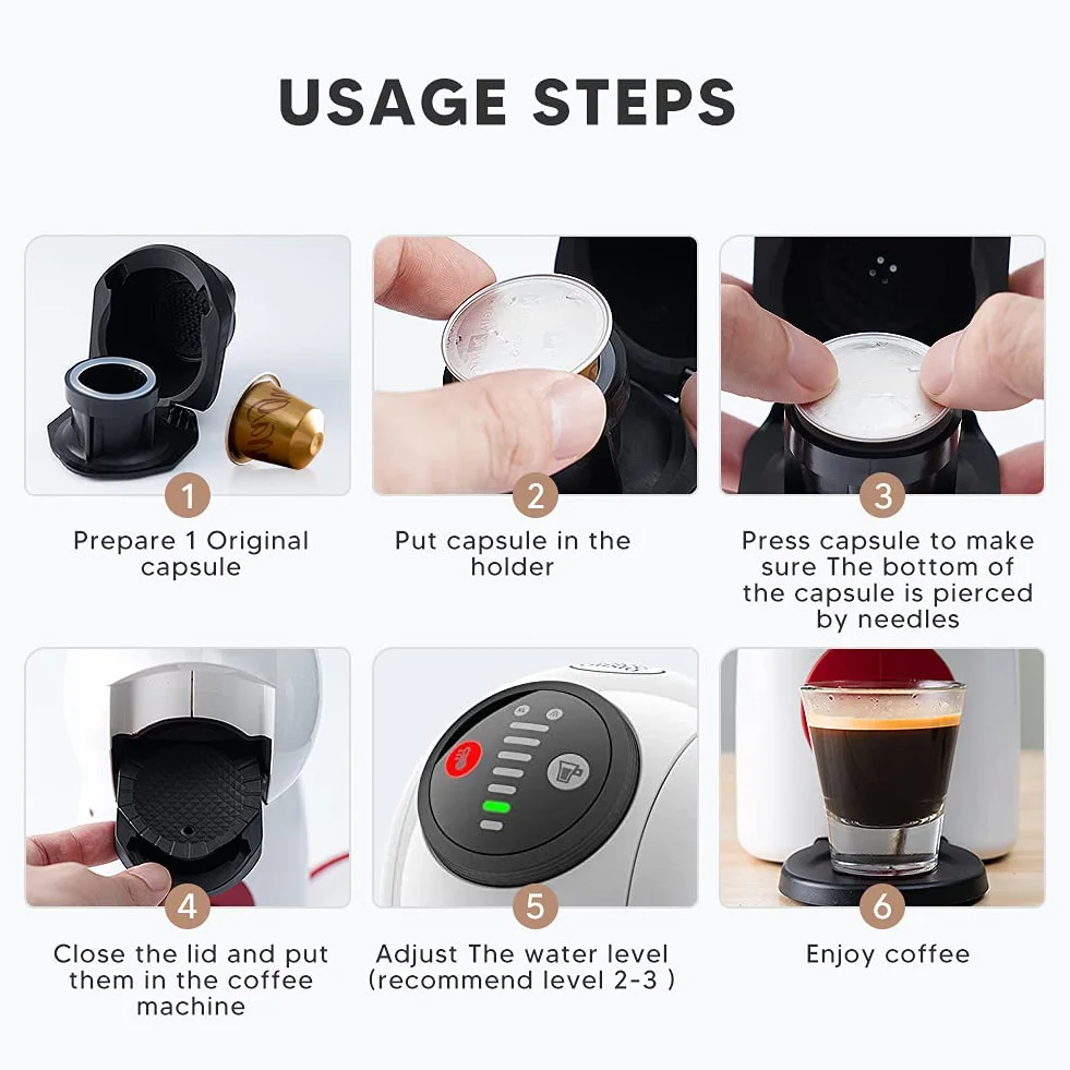HAILASRE Portacápsulas para cápsulas OriginalLine Nes desechable, compatible con Genio S y Piccolo XS, accesorio para cafetera Nes-presso en Dolce Gusto