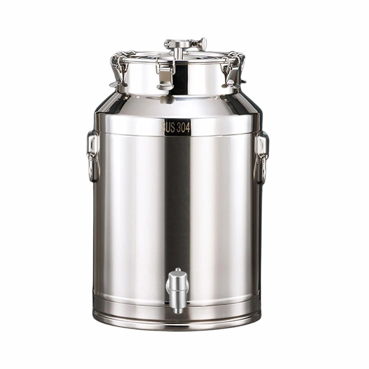Fermentador de acero inoxidable, cubo de equipo de elaboración casera con cierre de aire, fácil de limpiar, 7.9 galones para hacer vino y almacenar alimentos