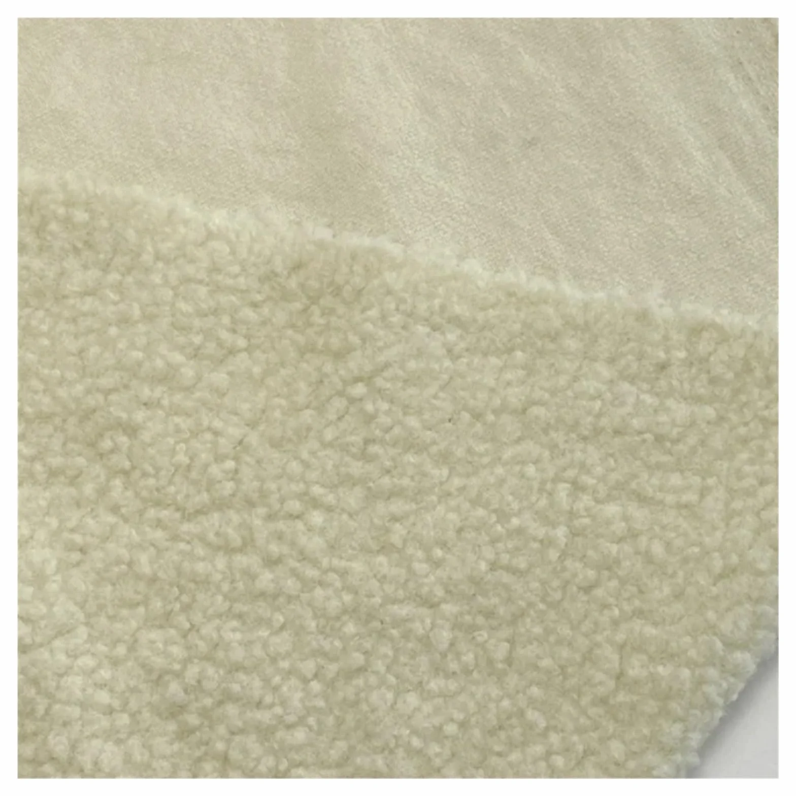 Tejido de forro polar de punto Tela polar de partículas pequeñas, pantalones Cachemira, telas for mantel, ropa hecha a mano, tela costura Diy(Khaki)