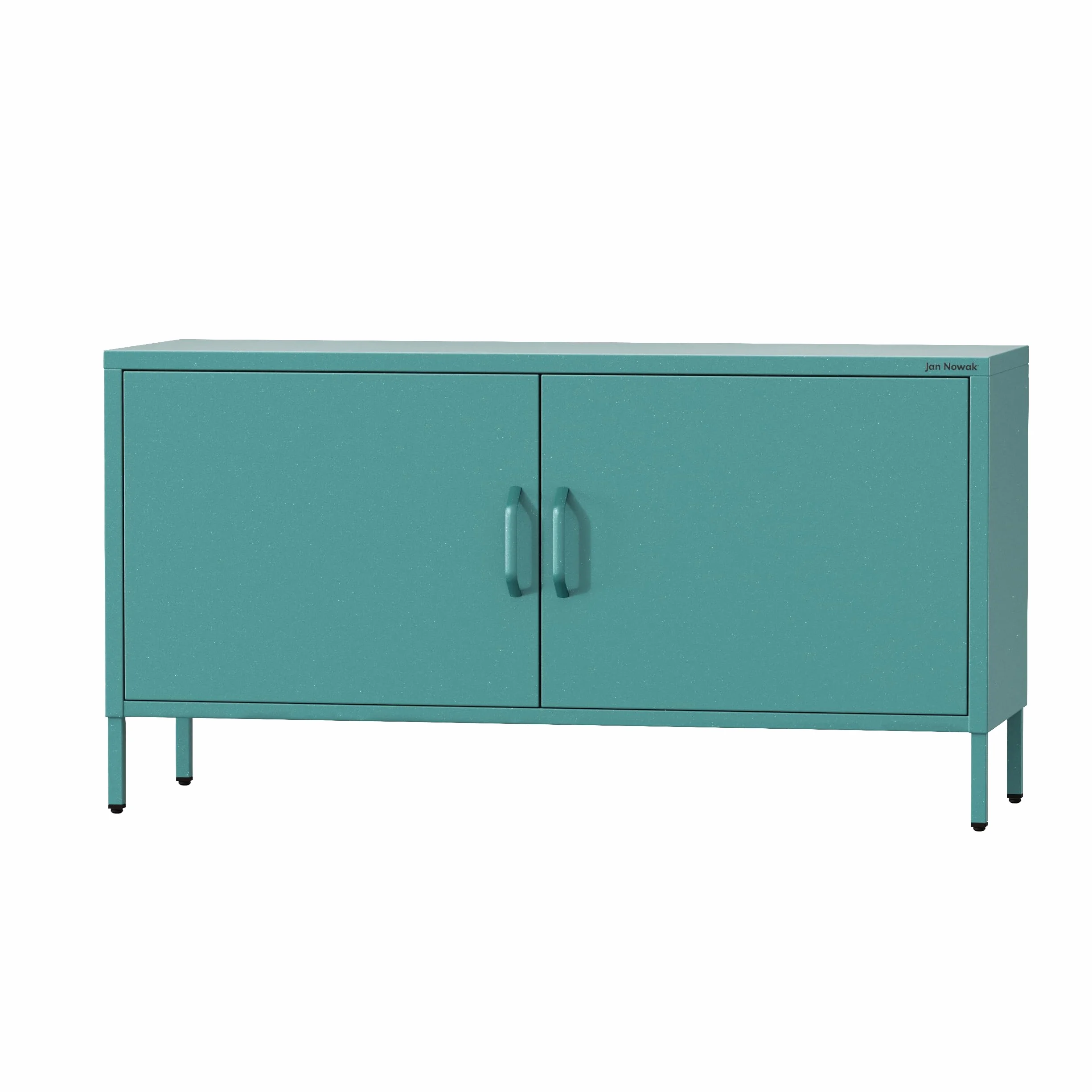 Jan Nowak Mueble TV Salon Metal - Rosa | 115 x 59,5 x 40 cm | Mueble Salón Televisión de 2 Puertas, Estilo Industrial | Mesa TV,Superficie Brillante