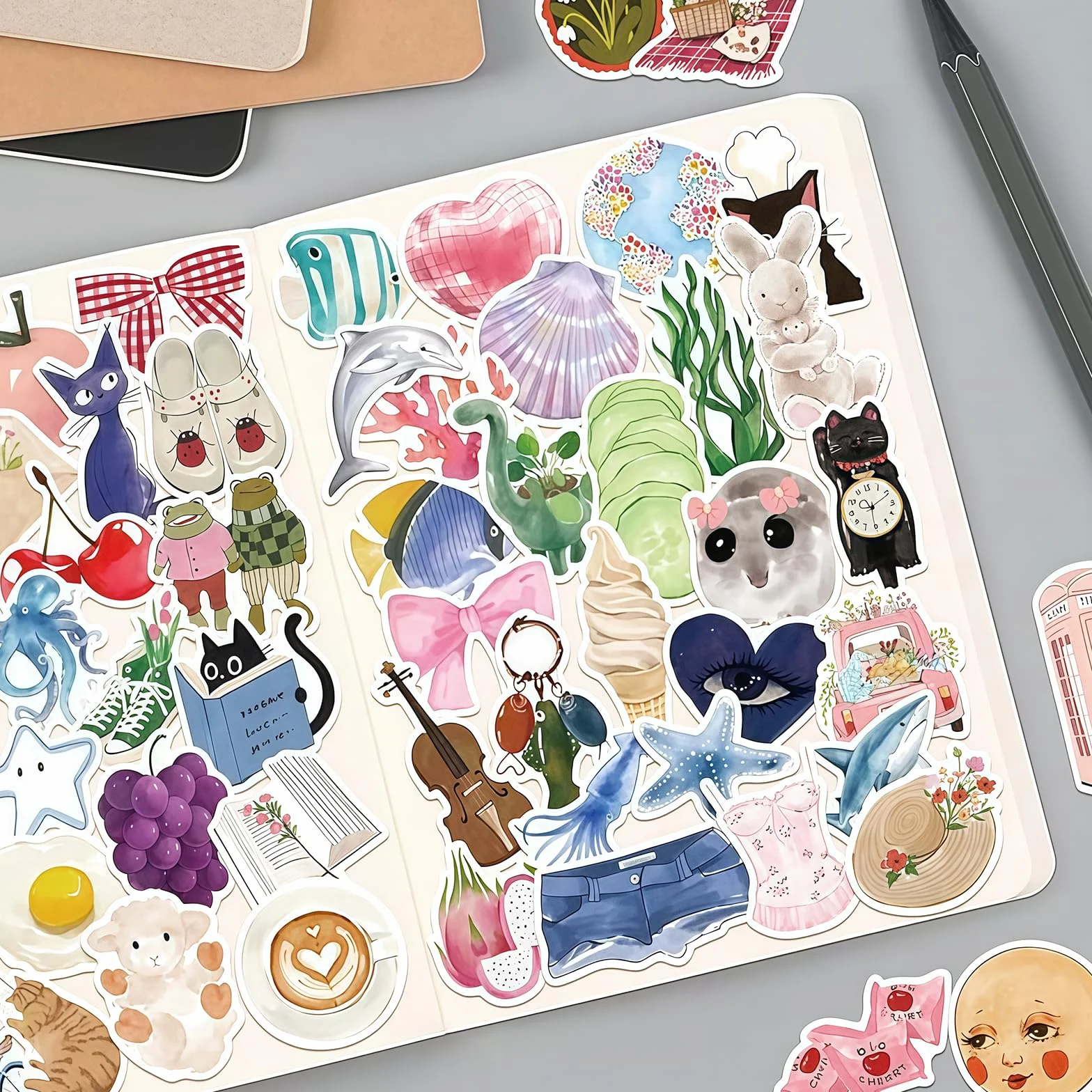 100 Stück Vintage Autoadhesivos Sticker Aesthetic Vinilo Impermeables Pegatinas para Botellas de Agua Scrapbooking