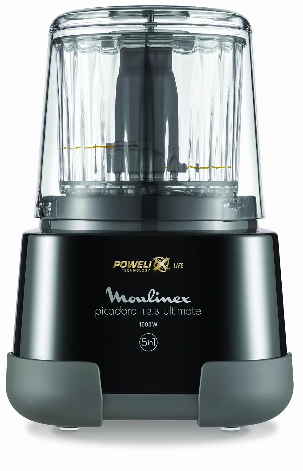 Moulinex DP8108, Mltt La Moulinette XXL, picadora eléctrica, 2 cuchillas ultraafiladas, 5 funciones
