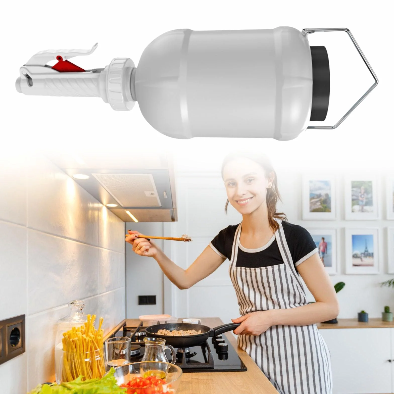 Dispensador de Salsa Multiusos, exprimidor de condimentos Recargable, Botella exprimidora Colgante para aderezos para ensaladas, aderezos para Barbacoa, Botella Multiusos para condimentos