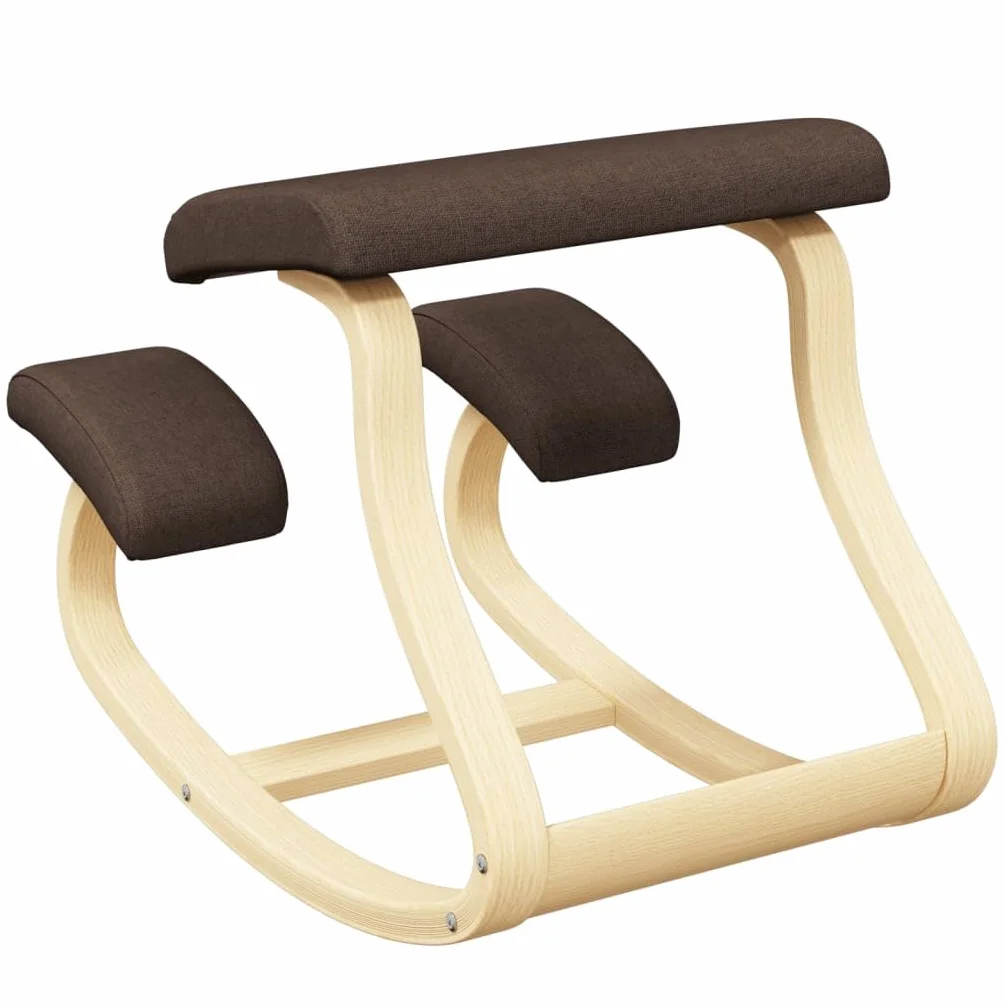 vidaXL Taburete de Rodillas, Silla Ergonómica para Rodillas, Mecedora Acolchada, Silla para Dormitorio Salón Oficina, Madera Contrachapada de Abedul