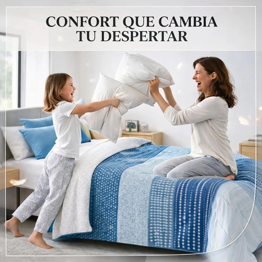 Rufino Díaz Edredón Invierno Reversible 350g Estampado Naray (Marrón - 150 cm) - Otoño/Invierno - Suave y cálido para tu Descanso