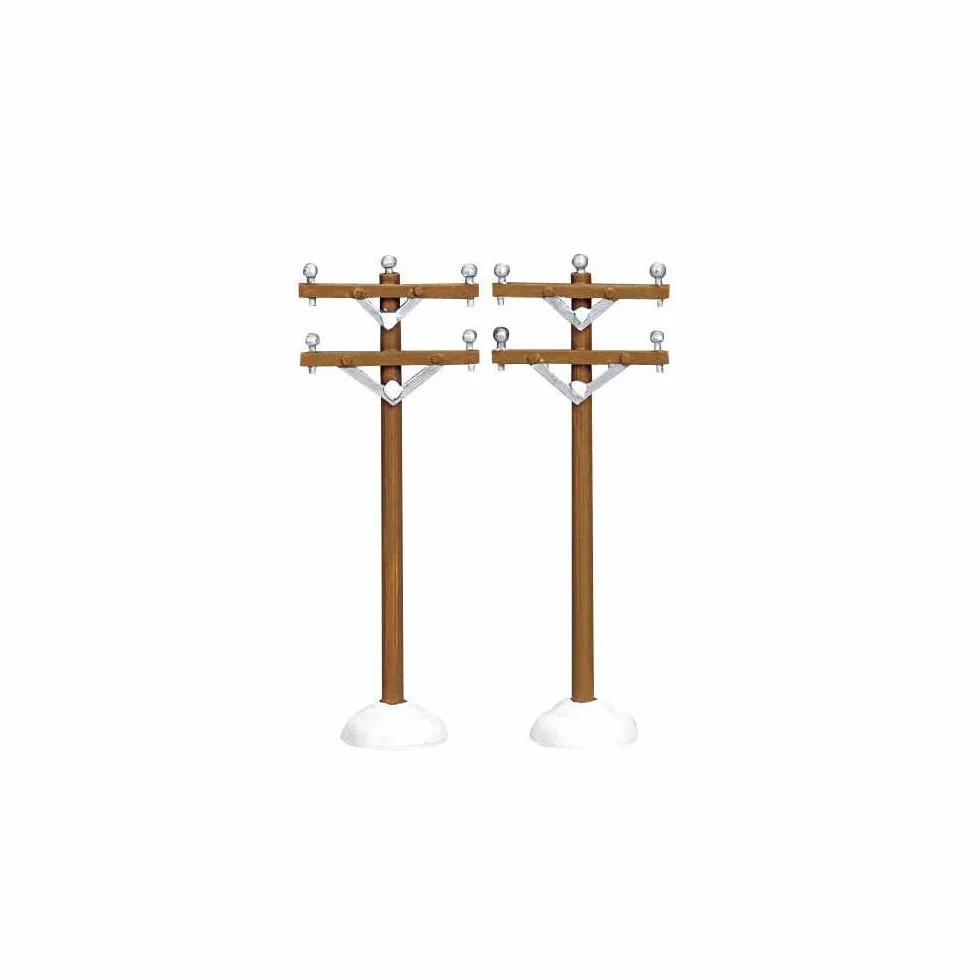 Postes telefónicos navideños de Lemax Christmas (2 unidades)