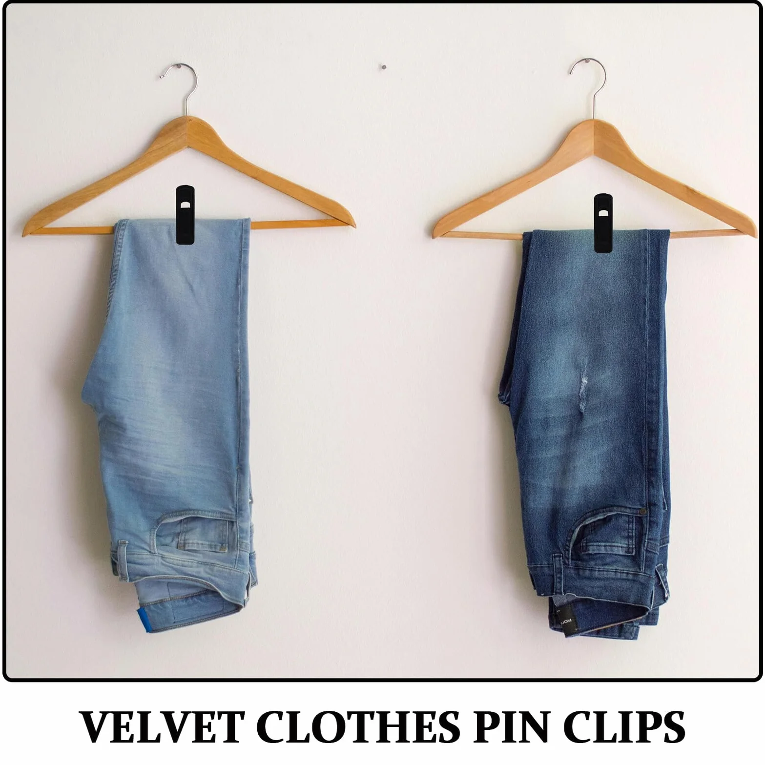 50 Pinzas de Terciopelo para Perchas de Ropa, Pinzas Antideslizantes de Plástico para Colgar Ropa en Tendederos Interiores y Exteriores
