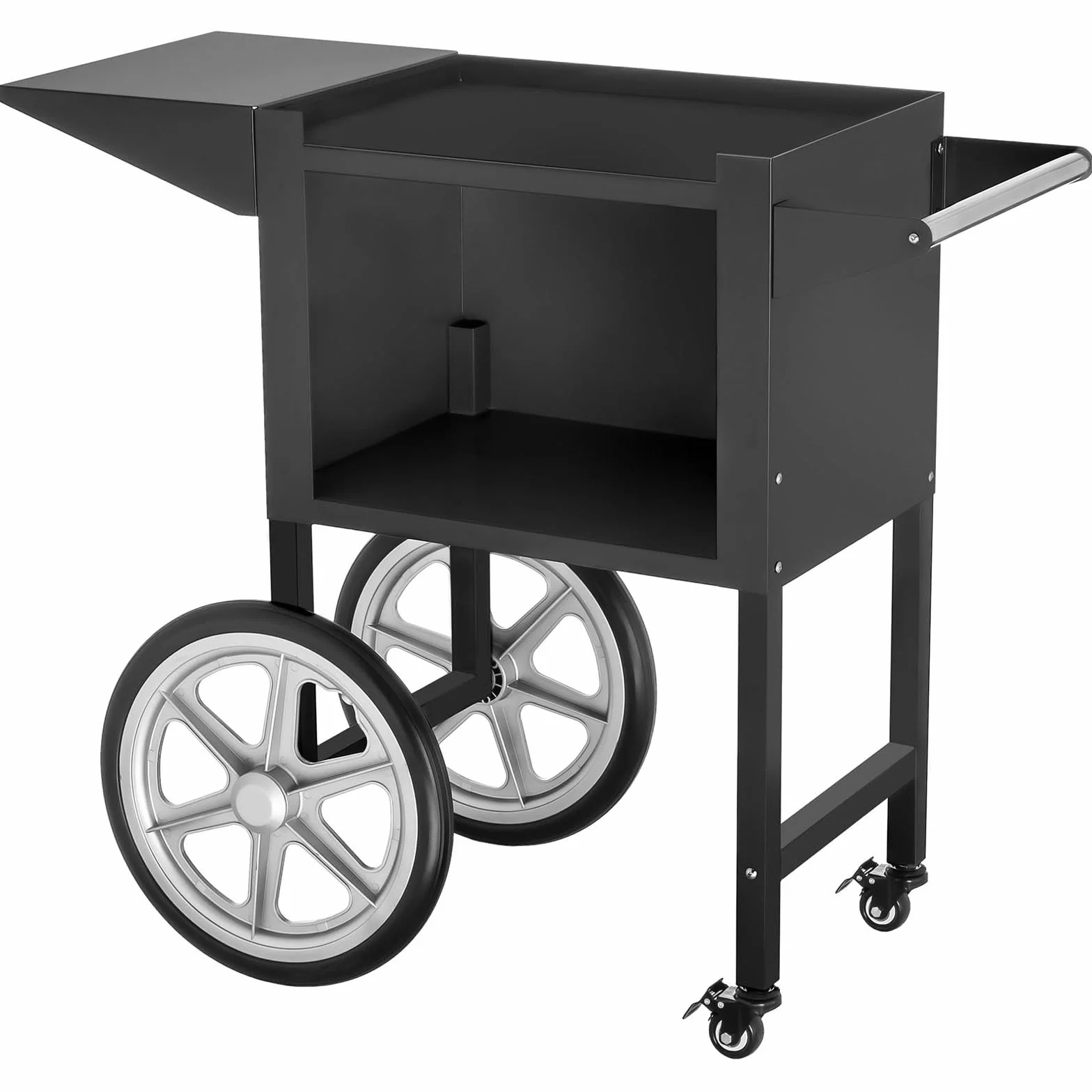 Royal Catering - Palomitera negra con diseño americano y carrito - 1500 W