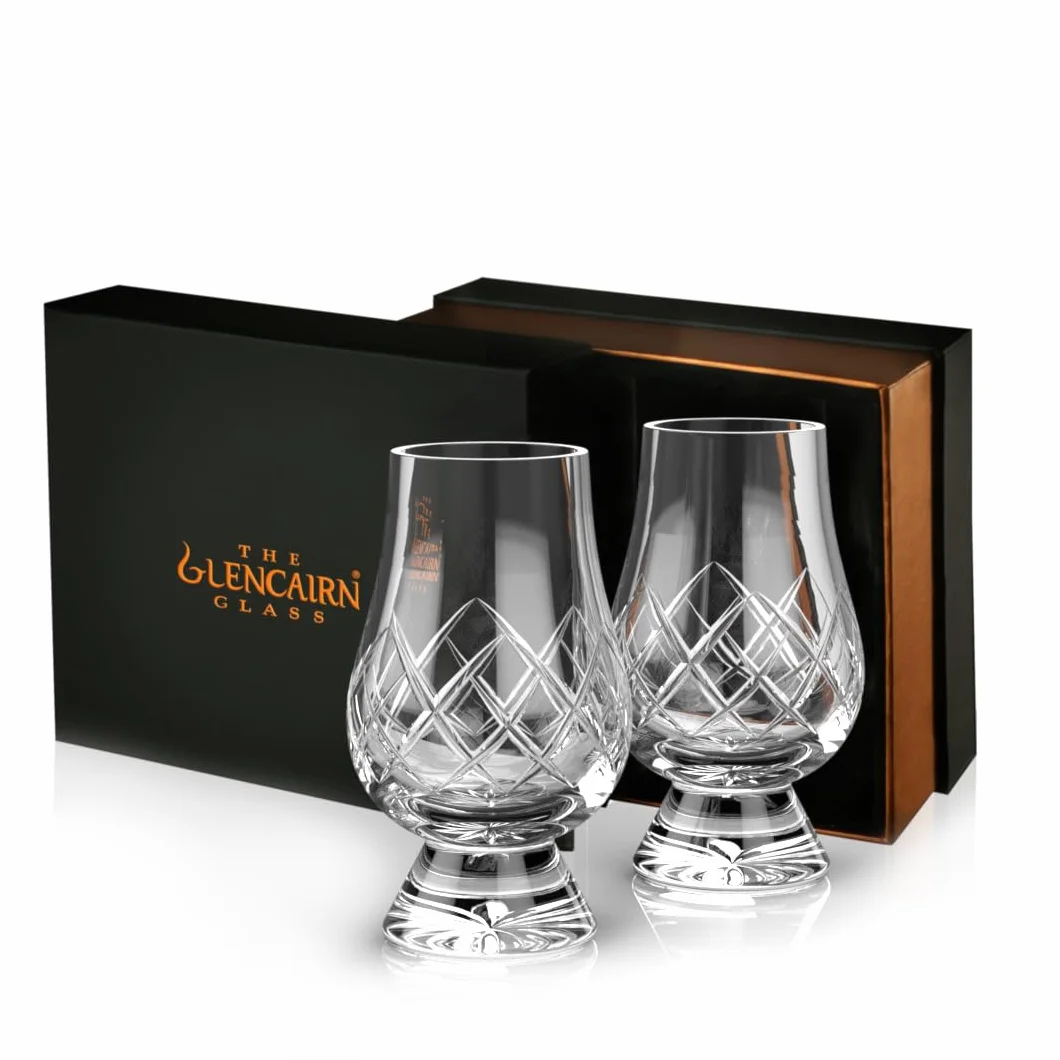 GLENCAIRN The Glencairn Cut Crystal Whisky Tasting Glass - Set of Two in Presentation Box