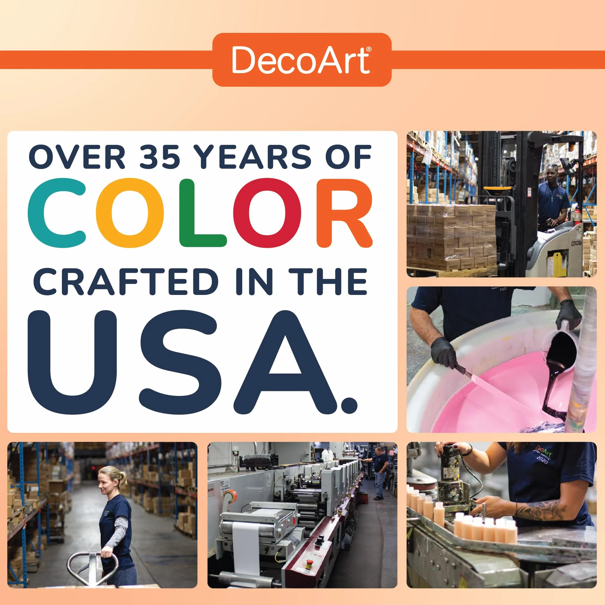 DecoArt Crafter's - Juego de pintura acrílica, 24 (59.1 ml/59 ml), colores surtidos de acabado mate, pintura acrílica para manualidades y manualidades, 48 onzas líquidas (paquete de 1)