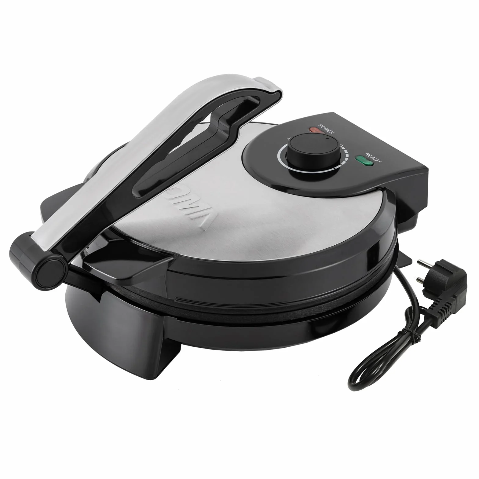 Roti Maker Tortilla Prensa Taco Prensa Tortilla Caliente Tortilla Maker para tortitas Pan Cakes Tortillas Tortilla Maker (Negro y Plata)