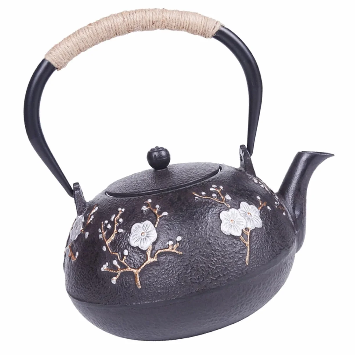 PRETYZOOM Tetera de Hierro Fundido Tetsubin Pequeña 800 Ml Hierro Fundido Resistente Infusor Integrado para Té Hojas Sueltas Hogar y Oficina Diseño Retro para Salón de Té