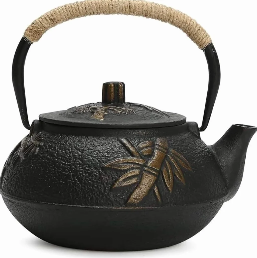 Tetera Marroqui Tetera De Hierro Fundido, Colador Infusor Chino Con Filtro De Acero Inoxidable Tetera Turca