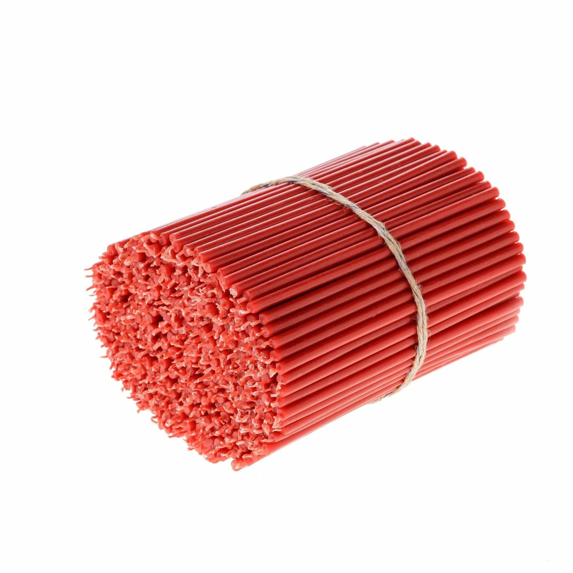 Danilovo Velas de Cera de Abeja (Rojo) – Velas Ortodoxas Para Oración, Rituales, de Decoración de Mesa, N80, Altura 18,5 cm, 300 Unidades