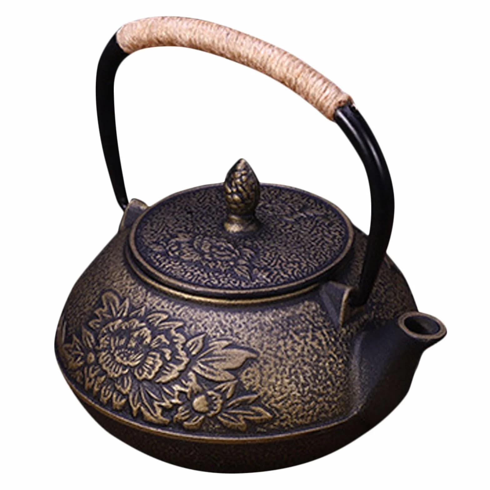 Tetera China Vintage de Hierro Fundido 900ml, Decorativa | Uso Doméstico para Hogar y Restaurantes, Diseño Ligero, Vertido Cómodo