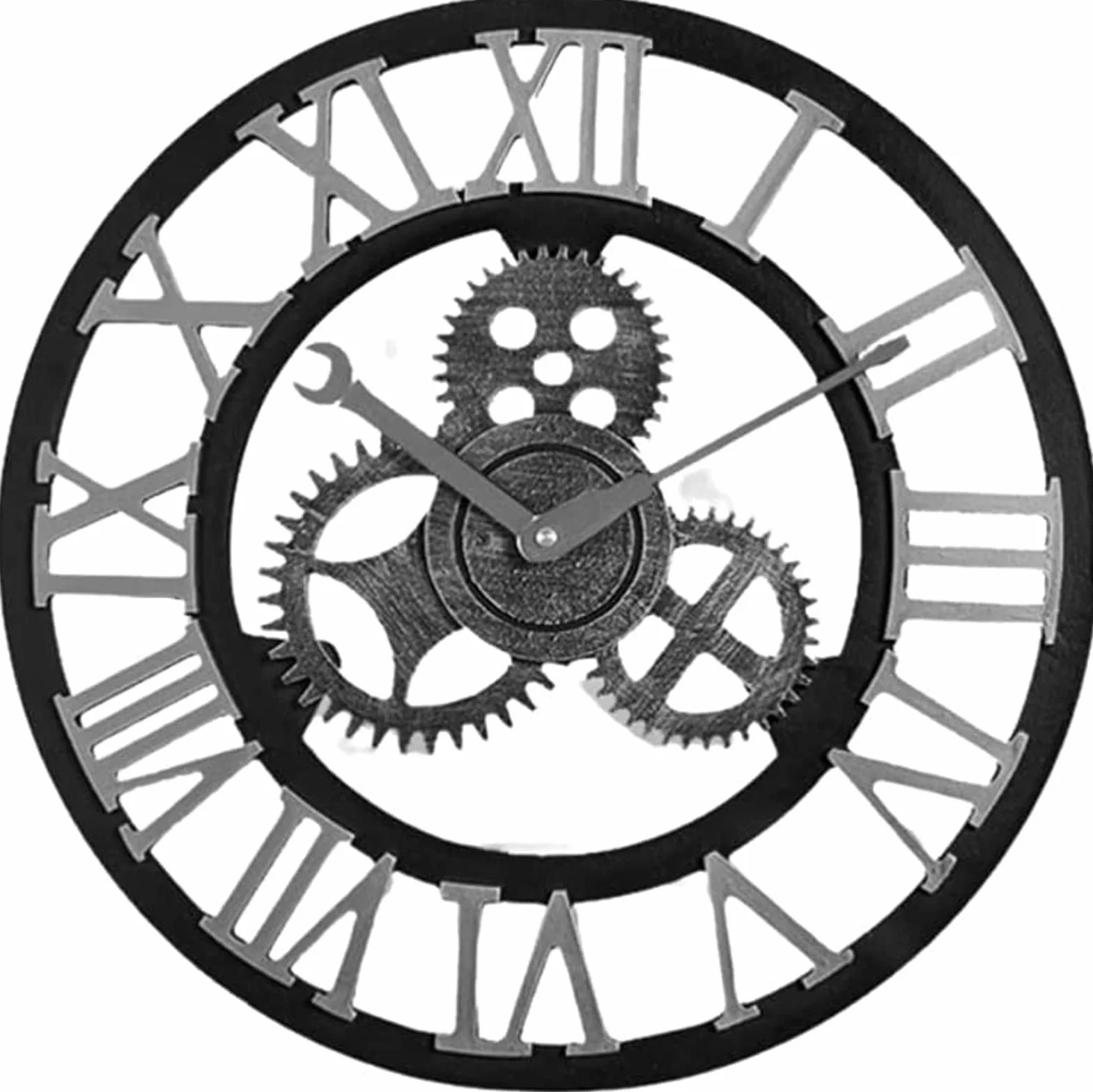 Reloj de Pared Decorativo Reloj de reloj de pared retro Reloj de pared de estilo industrial silencioso for barras de bar sala de estar Dormitorio Dormitorio Decoración de la pared Decoración de la par