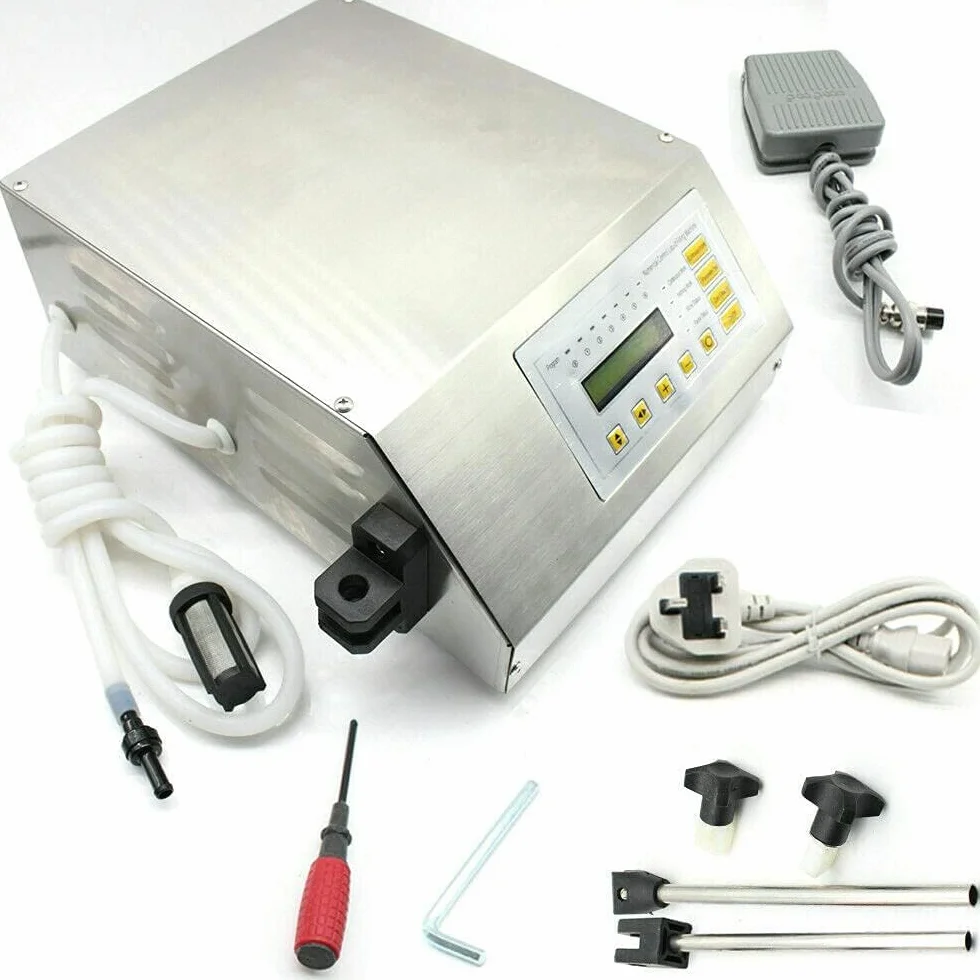 Control digital Agua Vino Líquido Máquina Llenadora de Líquido Conteo Automático LCD Aceite Máquina de Llenado Autocebante 2-3500ml