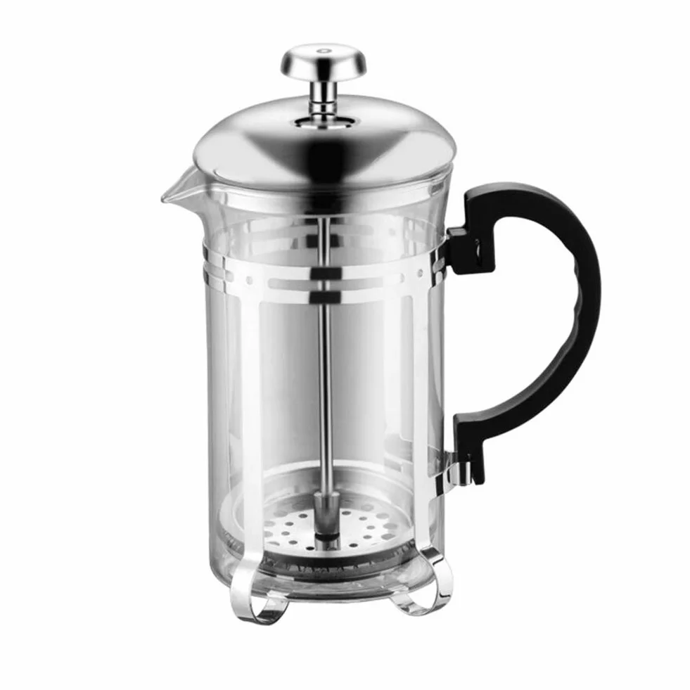 Lids Cafetera Portátil Prensa Francesa Cafetera, Olla De Prensa De Café De Vidrio Espesado, Tetera Cafetera De Té Resistente Al Calor Pote De La Cafetera del Filtro para Casa Oficina (600ml)