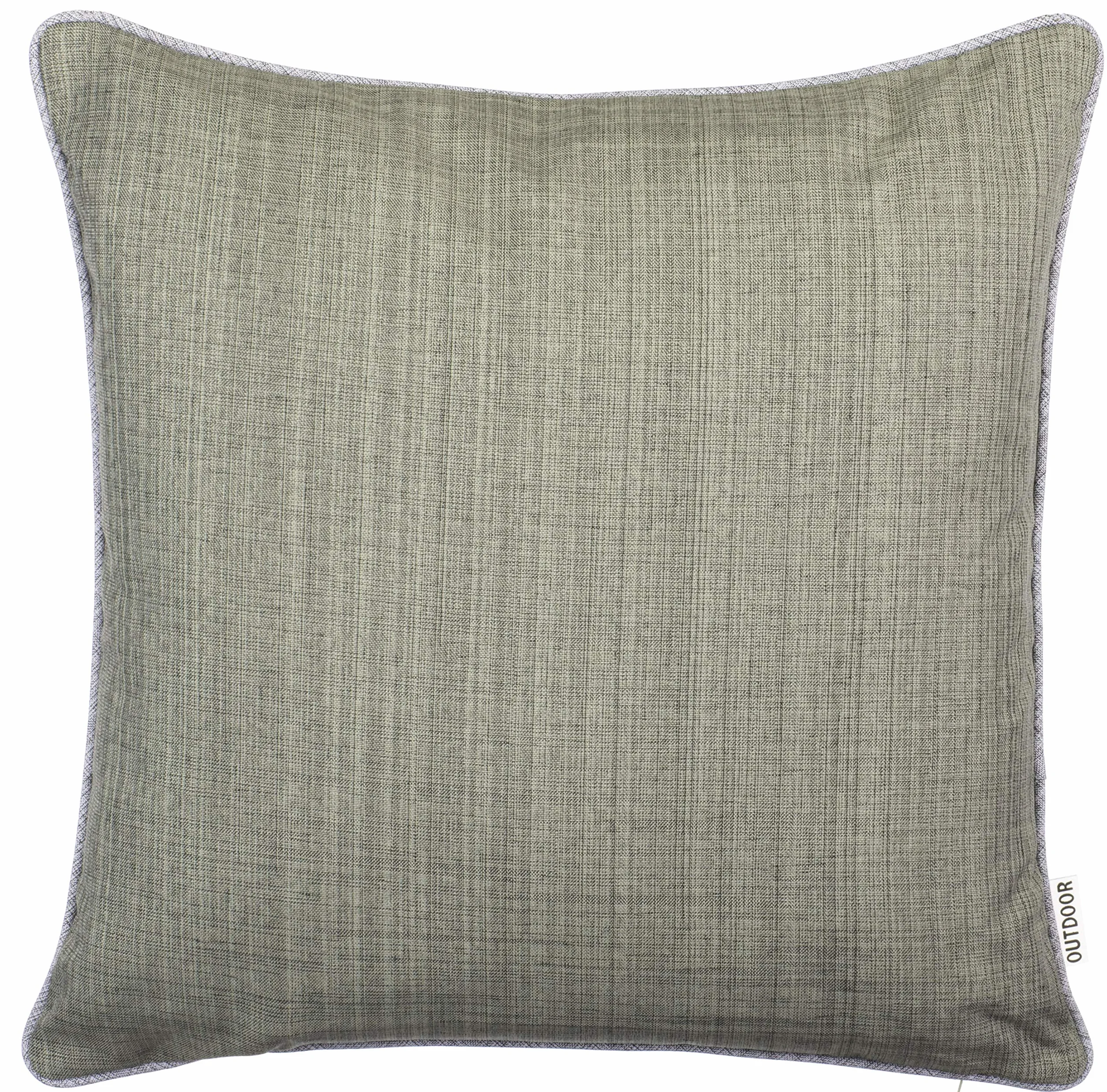 Juego de 6 Fundas de Cojín exterior Brandsseller 45x45 cm – Decorativas, impermeables, en tejido de Lino y Cremallera – Resistentes a la intemperie para Jardín, Terraza, Balcón y Sofá – Taupe