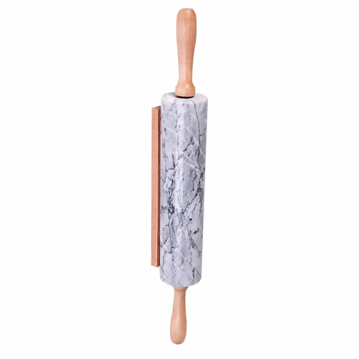 Alipis Rodillo de Mármol para Amasar Masa Rodillo de Madera para Hornear para Cocinar Fondant y Otros Postres