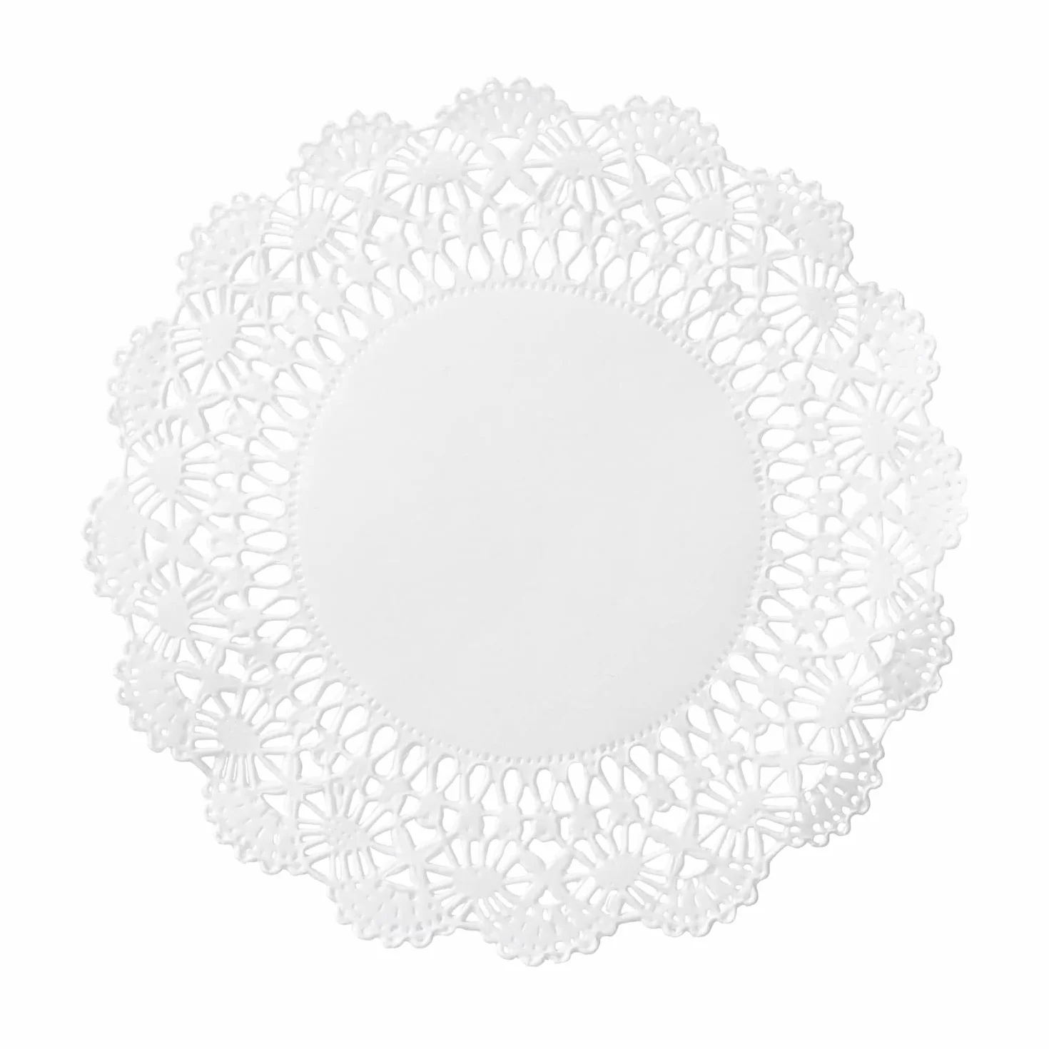 Hoffmaster 500234 Cambridge de encaje servilleta, 5 cm de diámetro, blanco (caja de 1000)