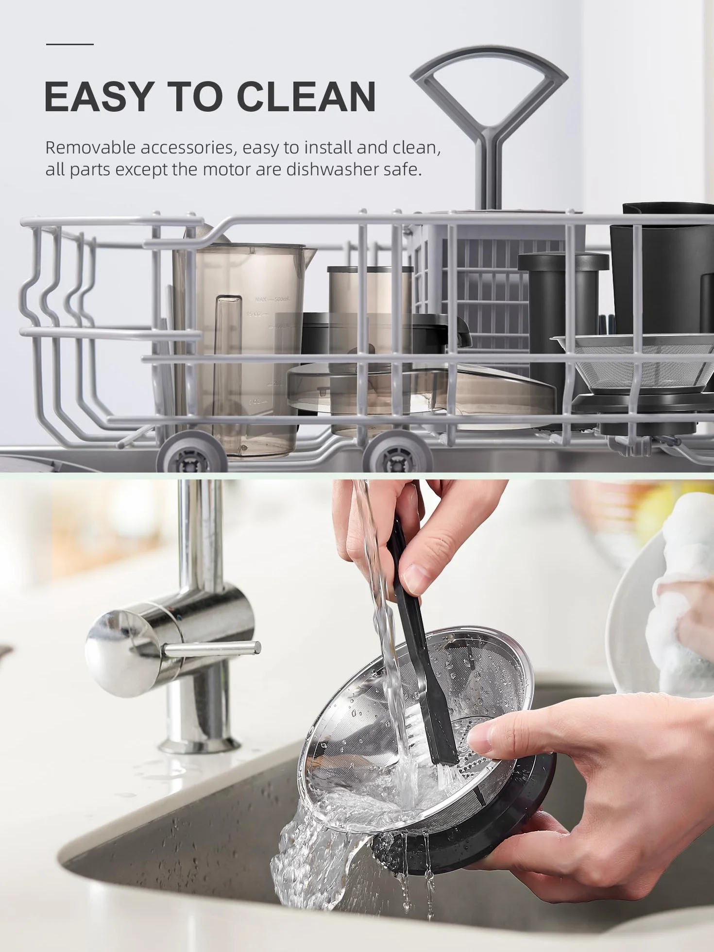 Extracteur de Jus Centrifuge 800W Acier Inoxydable Sans BPA 3 Pouces