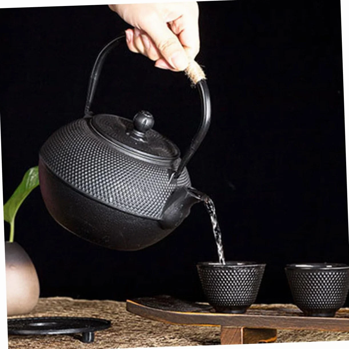 PRETYZOOM Tetera de Hierro Fundido Clásica de 900ml Infusor para Hojas Sueltas, Diseño Vintage Japonés, Fácil de Limpiar y Portátil para Hogares y Oficinas
