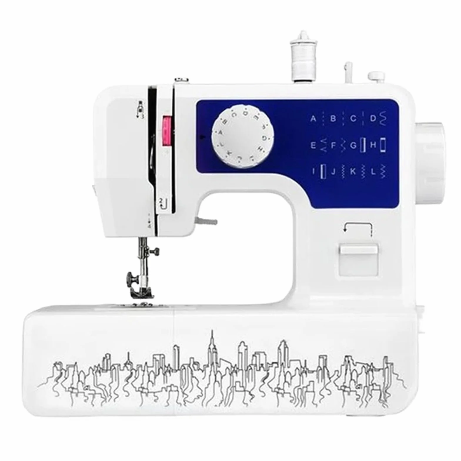 Máquina De Coser Eléctrica Escritorio For El Hogar, Mini Multifunción Con Botón Grueso Bloqueable, Ropa DIY, 12 Puntadas Potente Silenciosa Y Estable