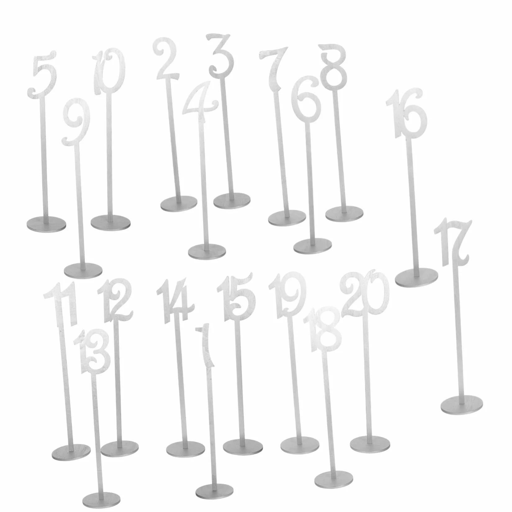 20piezas Números De Mesa De Madera Soporte Independiente Para Bodas Fiestas Restaurantes Decoración De Mesa y Recepción