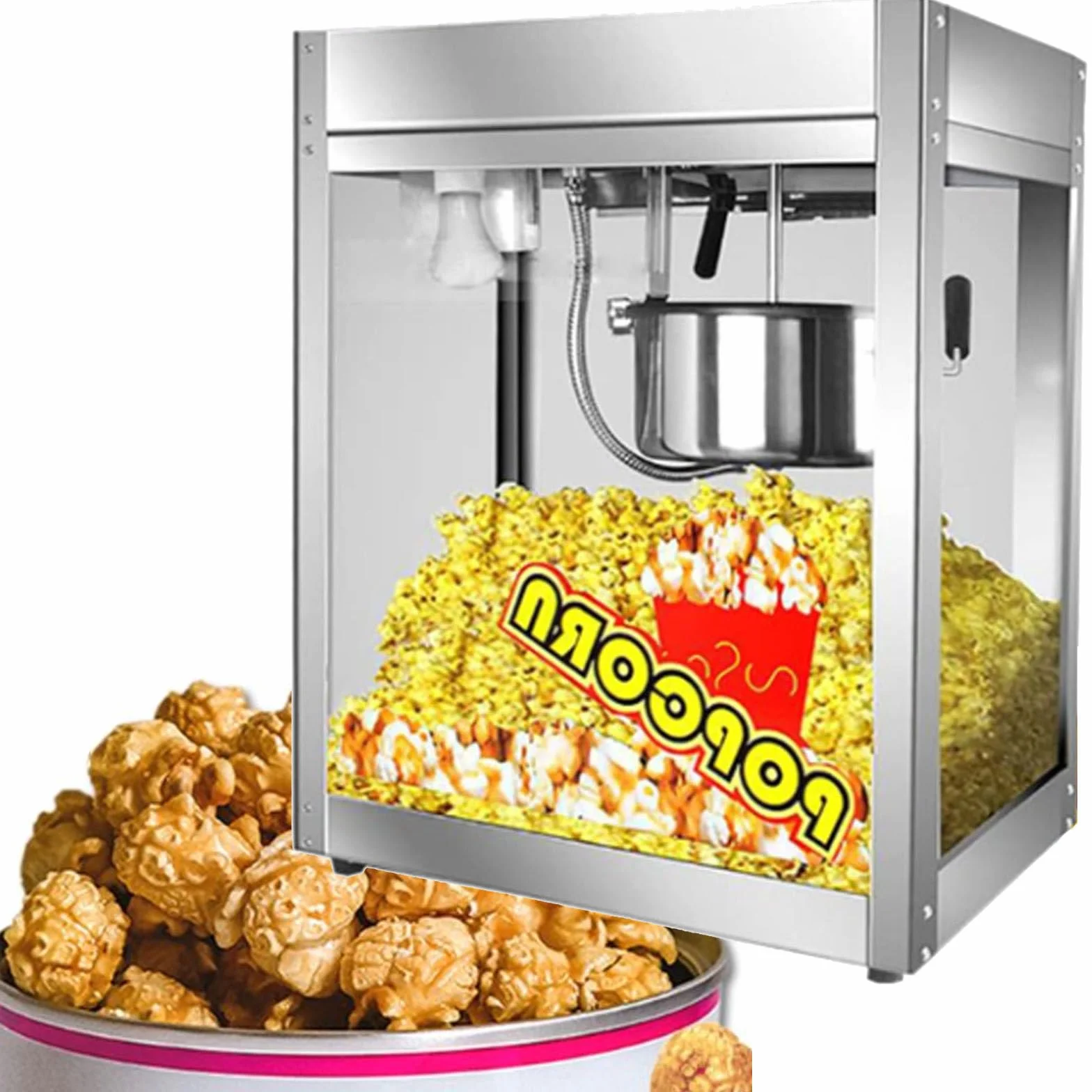 Máquina de Palomitas Profesional de 1400W,Máquina de Palomitas pequeña,Palomitas de maíz comerciales,Máquina de Palomitas,Popper de encimera,220V