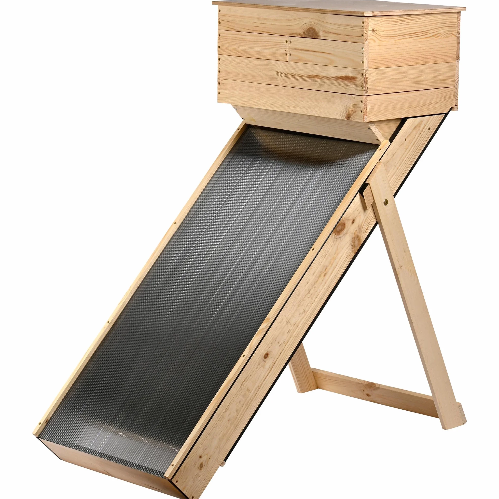 dobar® Secador Solar de pie de Madera para Frutas y Verduras - Gran Armario deshidratador para secar Hierbas - Conservación de Frutas, Verduras, Especias y Plantas medicinales, Natural
