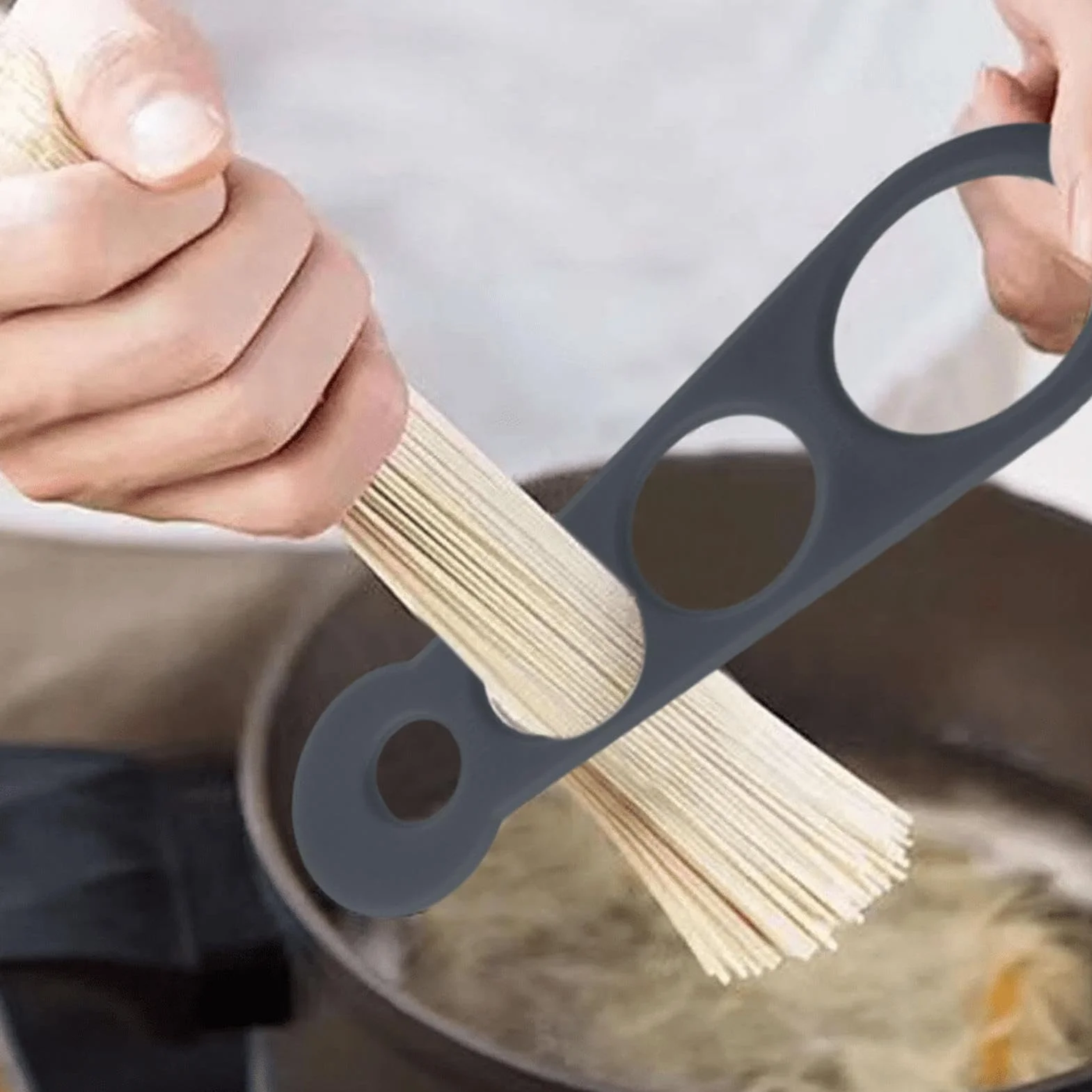 Medidor de espaguetis de acero inoxidable, guía de porciones, utensilio de cocina
